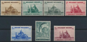 Інше Другое ^/--/^ Бельгия Архитектура Благотворительные марки 1935 ^_^^^ Бельгія Архітектура Благодійні марки 1935 - фото фото фото