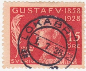 Скандинавія Скандинавия ^/--/^ Швеция 1928 г. № 204 гашеная ^_^^^ Швеція 1928 р. No 204 гашена - фото фото фото