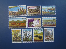 Фауна Фауна ^/--/^ 10 марок повна серія Руанда 1965 фауна Африки MNH КЦ 13.5 $ ^_^^^ 10 марок полная серия Руанда 1965 фауна Африки MNH КЦ 13. 5 $ - фото фото фото