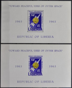 Інше Другое ^/--/^ Космос Либерия Люкс-блоки 1963 ^_^^^ Космос Ліберія Люкс-блоки 1963 - фото фото фото