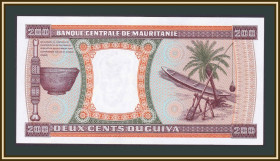 Інші країни Другие страны ^/--/^ Мавритания 200 угий 1974 P-5  (5 /--/ a.1) UNC ^_^^^ Мавританія 200 вугий 1974 P-5 (5 /--/ a.1) UNC - фото фото фото
