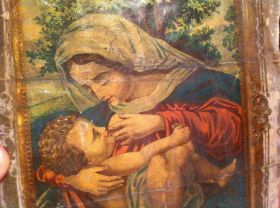 Ікони Иконы ^/--/^ Старинная икона * Питающая Св. Божья Матерь* 6 ^_^^^ Старовинна ікона * Питаюча Св. Божа Матір * 6 - фото фото фото