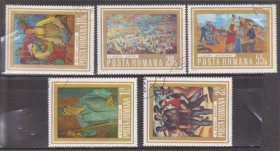 Румунія Румыния ^/--/^ Румыния 1973 ЖИВОПИСЬ ИЗОБРАЗИТЕЛЬНОЕ ИСКУССТВО КАРТИНЫ ПОЛОТНА ЭКСПОНАТЫ МУЗЕЙ 5 /--/ м Mi.3150-3154 гашёная ^_^^^ Румунія 1973 ЖИВОПИСЬ ВИЗНАЧНЕ МИСТЕЦТВО КАРТИНИ ПОЛОТА ЕКСПОНАТИ МУЗЕЙ 5 /--/ М** Mi.3150-3154 гашена - фото фото фото