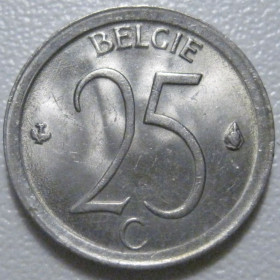 Бельгія Бельгия ^/--/^ Бельгія 25 сантимів 1970 року Belgie 42335 ^_^^^ Бельгия 25 сантимов 1970 года Belgie 42335 - фото фото фото
