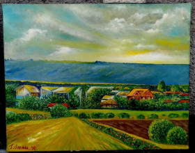 Картини, Гравюри, Живопис та Графіка Картины, Гравюры, Живопись и Графика ^/--/^ Картина &amp;quot;Вид на Болгарку в Вознесенске&amp;quot; холст масло 40*50 /--/ см. ^_^^^ Картина &amp;quot;Вид на Болгарку в Вознесенську &amp;quot; полотно масло 40 * 50 см. - фото фото фото