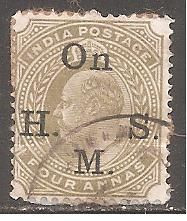 Індія Индия ^/--/^ Бр.Индия 1902 Sc.О /--/ 41 гаш. ^_^^^ Бр.Індія 1902 Sc.О /--/ 41 гаш. - фото фото фото