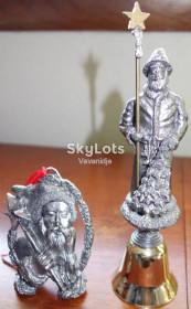 Статуетки, Скульптури, Фігурки, Фарфор Статуэтки, Скульптуры, Фигурки, Фарфор ^/--/^ Комплект Отец Рождество - медальон и колокольчик  МАЙКЛ  РИКЕР  (Michael Ricker) ^_^^^ Отець Різдво - медальйон і дзвіночок МАЙКЛ РІКЕР (Michael Ricker) - фото фото фото
