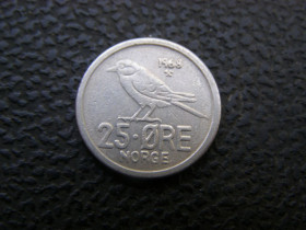 Норвегія Норвегия ^/--/^ 25 эре  Норвегия 1968 г ^_^^^ 25 ери Норвегія 1968 - фото фото фото