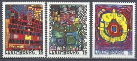 Інші країни Другие страны ^/--/^ Люксембург 1995 Европа живопись Хундертвассер 3 /--/ м. ^_^^^ Люксембург 1995 Європа живопис Хундертвассер 3 /--/ м. - фото фото фото