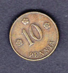 Фінляндія Финляндия ^/--/^ Финляндия  1921 г - 10 пенния - 2 /--/ а скана ^_^^^ Фінляндія 1921 р - 10 пеннія - 2 /--/ а скана - фото фото фото