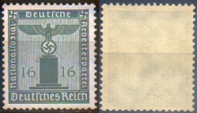 Третій Рейх (-) Третий Рейх (-) ^/--/^ 1938 - Рейх - Службова марка - Орел 16 Wz.4 Mi.151 _6,50 € ** ^_^^^ 1938 - Рейх - Служебная марка - Орел 16 Wz.4 Mi.151 _6,50 € ** - фото фото фото