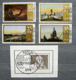 Мистецтво Искусство ^/--/^ ЖИВОПИС = DDR - НДР - НІМЕЧЧИНА = 1974 р. = гаш.  + ^_^^^ ЖИВОПИС = DDR - ГДР - НЕМЕЧЧЧИНА = 1974 г. = гаш. + + - фото фото фото