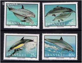 Фауна Фауна ^/--/^ NM  Транскей 1991 г  MNH - дельфины ^_^^^ NM Транскей 1991 MNH - дельфіни - фото фото фото