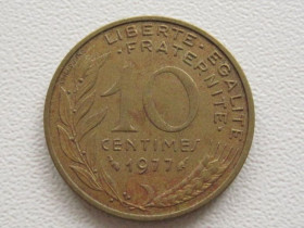 Франція Франция ^/--/^ Франция 10 сантимов 1977 года 38186 ^_^^^ Франція 10 сантимів 1977 38186 - фото фото фото