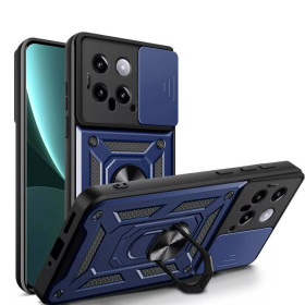 Чохли, бампера Чехлы, бампера ^/--/^ Чохол Fiji Camera Defence для Xiaomi 14 бампер із захистом камери та підставкою Dark Blue ^_^^^ Чехол Fiji Camera Defence для Xiaomi 14 бампер с защитой камеры и подставкой Dark Blue - фото фото фото