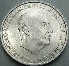 Іспанія Испания ^/--/^ Испания 50 сентимо 1966 состояние 1 ^_^^^ Іспанія 50 вересня 1966 стан 1 - фото фото фото