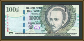 Парагвай Парагвай ^/--/^ Парагвай 100000 гуарани 2007 P-233  (233 /--/ a) UNC ^_^^^ Парагвай 100000 гуарані 2007 P-233 (233 /--/ a) UNC - фото фото фото