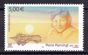 Транспорт Транспорт ^/--/^ Авиация .  Франция 2004 г MNH - АВИАПОЧТА - Мария Марвин ^_^^^ Франція 2004 MNH - АВІАПОЧТА - Марія Марвін - фото фото фото