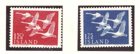 Ісландія Исландия ^/--/^ Исландия 1956 г  MNH  - EUROPA CEPT - фауна - гуси ^_^^^ Ісландія 1956 MNH - EUROPA CEPT - фауна - гуси - фото фото фото