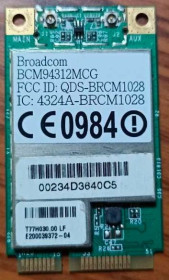 Wi-Fi адаптери Wi-Fi адаптеры ^/--/^ WIFI Модуль Broadcom BCM /--/ 94312 /--/ MCG  (mini PCI-E, 2.4 GHz) ^_^^^ WIFI Модуль Broadcom BCM /--/ 94312 /--/ MCG (mini PCI-E, 2.4 GHz) - фото фото фото