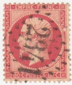 Франція Франция ^/--/^ Франция 1862 г.№ 23 гашенная ^_^^^ Франція 1862 р. No 23 гашена - фото фото фото