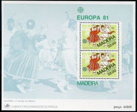 Португалія Португалия ^/--/^ Мадейра Португалия 1981 Европа СЕРТ Mi блок 2 MNH ^_^^^ Мадейра Португалія 1981 Європа СЕРТ Mi блок 2 MNH - фото фото фото