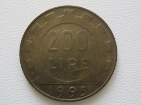 Італія і Ватикан Италия и Ватикан ^/--/^ Италия 200 лир 1995 года 37207 ^_^^^ Італія 200 лір 1995 року 37207 - фото фото фото