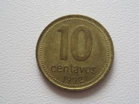 Аргентина Аргентина ^/--/^ Аргентина 10 сентаво 1992 года #8564 ^_^^^ Аргентина 10 сентаво 1992 #8564 - фото фото фото