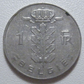 Бельгія Бельгия ^/--/^ Бельгія 1 франк 1977 року Belgie 42686 ^_^^^ Бельгия 1 франк 1977 года Belgie 42686 - фото фото фото