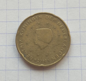 Нідерланди Нидерланды ^/--/^ Нидерланды   20 евроцентов  2002  г. ^_^^^ Нідерланди 20 євроцентів 2002 р. - фото фото фото
