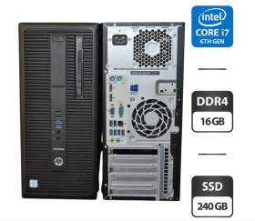 Системні блоки, ПК Системные блоки, ПК ^/--/^ ‼️  Компьютер HP EliteDesk 800 G /--/ 2 Tower / Intel Core i /--/ 7-6700   (4   (8) ядра по 3.4 - 4.0 GHz) / 16 GB DDR /--/ 4 / 240 GB SSD / Intel HD Graphics 530 / DVD-ROM / Windows 11 Pro - фото фото фото