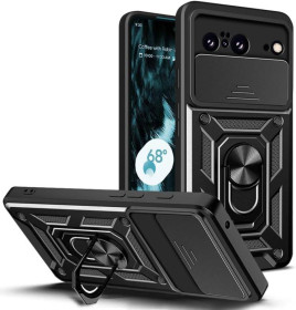 Чохли, бампера Чехлы, бампера ^/--/^ Чохол Fiji Camera Defence для Google Pixel 8 бампер із захистом камери та підставкою Black ^_^^^ Чехол Fiji Camera Defence для Google Pixel 8 бампер с защитой камеры и подставкой Black - фото фото фото