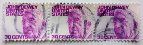 Північна Америка Северная Америка ^/--/^ США 1968 Джон Дэвей, сцепка, гашеная (I) ^_^^^ США 1968 Джон Девей, зчіпка, гашена (I) - фото фото фото
