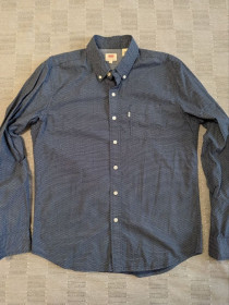 Сорочки Рубашки ^/--/^ Синяя повседневная рубашка с принтом Levi&amp;apos;s. М ^_^^^ Синя повсякденна сорочка з принтом Levi&amp;apos;s. М М М М - фото фото фото