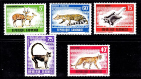 Мистецтво Искусство ^/--/^ Фауна . Габон 1970 г MNH - серия ^_^^^ Фауна . Габон 1970 MNH - серія - фото фото фото