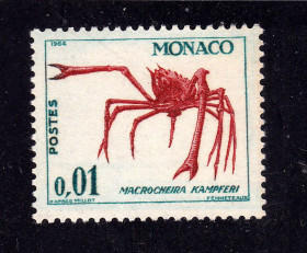 Фауна Фауна ^/--/^ Фауна . Монако 1964 г MNH - краб ^_^^^ Фауна . Монако 1964 MNH - краб - фото фото фото