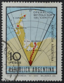 Інше Другое ^/--/^ Аргентина Антарктида Антарктика Карта 1966 - фото фото фото