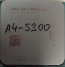 Процесори Процессоры ^/--/^ Процесор AMD A /--/ 4-5300  (3.40-3.60 /--/ GHz, 1 /--/ MB, 65 /--/ W) sFM /--/ 2 Б/в ^_^^^ Процессор AMD A /--/ 4-5300 (3.40-3.60 /--/ GHz, 1 /--/ MB, 65 /--/ W) sFM /--/ 2 Б/в - фото фото фото