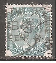 Індія Индия ^/--/^ Бр.Индия 1878 Sc.26 /--/ В Тип II гаш. ^_^^^ Бр.Індія 1878 Sc.26 /--/ В Тип II гаш. - фото фото фото