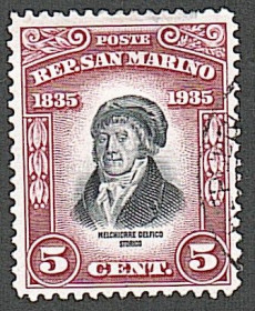 Малі Держави Європи Малые Государства Европы ^/--/^ Сан - Марино  (1935) 100-летие со дня смерти итальянского экономиста Мельхиорре Дельфико ^_^^^ Сан-Маріно (1935) 100-річчя з дня смерті італійського економіста Мельхіорре Дельфіко - фото фото фото