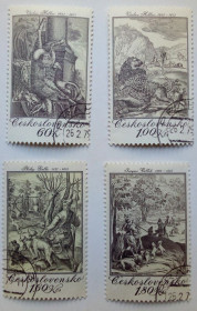 Чехословаччина Чехословакия ^/--/^ Чехословакия 1975 Графика, искусство, гашеные ^_^^^ Чехословаччина 1975 Графіка, мистецтво, гашені - фото фото фото