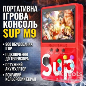 Dendy Dendy ^/--/^ Портативная игровая приставка Sup M /--/ 9, 900 игр, экран 3″, аккумулятор 1200 мА·ч, для детей и взрослых, чёрная ^_^^^ Портативна ігрова приставка Sup M /--/ 9, 900 ігор, екран 3′′, акумулятор 1200 мА·год, для дітей і дорослих, чорна - фото фото фото