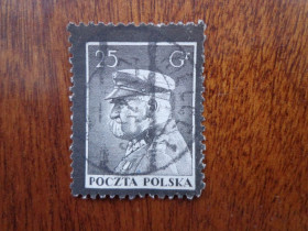 Польща Польша ^/--/^ Польша, 1935, траур -  Пелсуцкий, гаш. ^_^^^ Польща, 1935, траур - Пелсуцький, гаш. - фото фото фото
