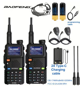 Рації, радіостанції Рации, радиостанции ^/--/^ Две мощные рации Baofeng UV-5 /--/ RH 10 /--/ W,аккумулятор 2500 mAh зарядка type-c (большой набор аксессуаров) ^_^^^ Дві потужні рації Baofeng UV-5 /--/ RH 10 /--/ W, акумулятор 2500 mAh зарядка type-c (великий набір аксесуарів) - фото фото фото
