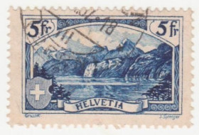 Швейцарія Швейцария ^/--/^ Швейцария 1914  г. № 121 гашеная ^_^^^ Швейцарія 1914 р. No 121 гашена - фото фото фото