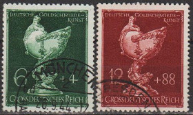 Третій Рейх (-) Третий Рейх (-) ^/--/^ 1944 - Рейх - Ювелірне мистецтво Mi.902-03 _гаш ^_^^^ 1944 - Рейх - Ювелирное искусство Mi.902-03 _гаш - фото фото фото