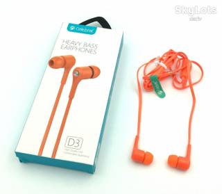 Навушники Наушники ^/--/^ Гарнитура / Наушники с микрофоном Celebrat D /--/ 3 Heavy Bass Earphones Orange ^_^^^ Навушники з мікрофоном Celebrat D /--/ 3 Heavy Bass Earphones Orange - фото фото фото