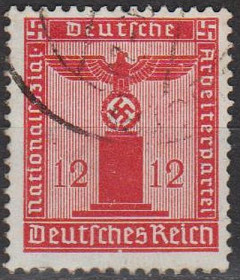 Третій Рейх (-) Третий Рейх (-) ^/--/^ 1938 - Рейх - Службова марка 12 Mi.150 _2,0 € ^_^^^ 1938 - Рейх - Служебная марка 12 Mi.150 _2,0 € - фото фото фото