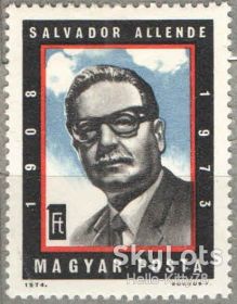 Угорщина Венгрия ^/--/^ Венгрия 1974 Сальвадор Альенде Чили Mi 2939 MNH ^_^^^ Угорщина 1974 Сальвадор Альєнде Чилі Mi 2939 MNH - фото фото фото