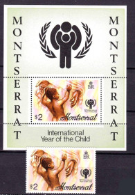 Мистецтво Искусство ^/--/^ NM Искусство . Монтсеррат  1979 г  MNH - блок + марка - UNICEF ^_^^^ NM Мистецтво . Монтсеррат 1979 MNH - блок + марка - UNICEF - фото фото фото